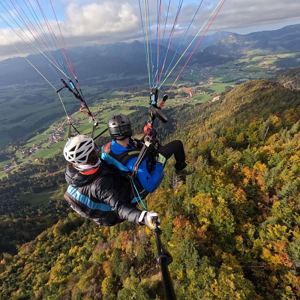Blick nach Schwendt und Kössen