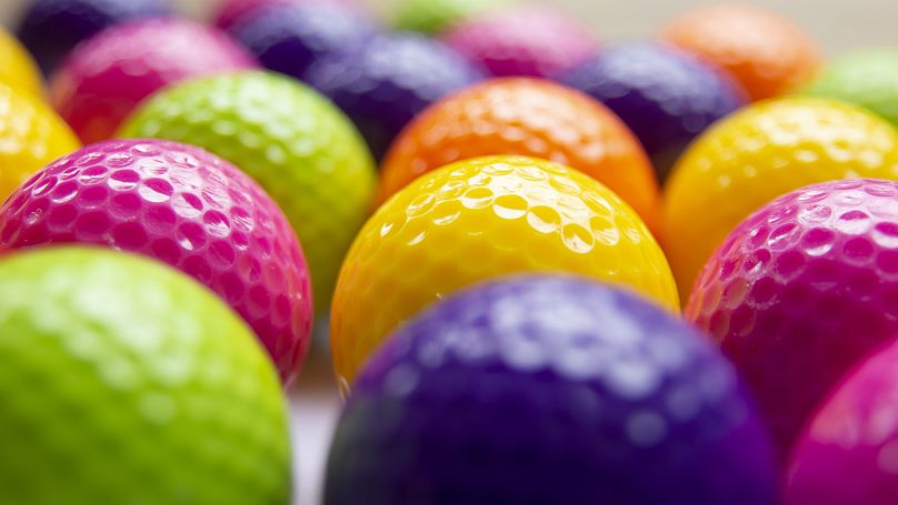 Bunte Golfbälle